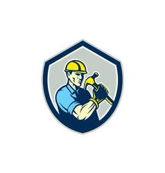 Construction shield symbol Royalty Free Vector Image