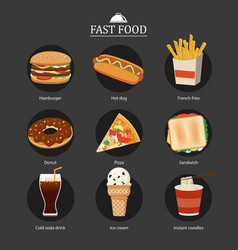 Fast food chalkboard Royalty Free Vector Image