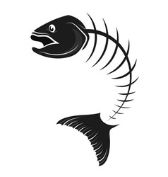 Primitive fish skeleton Royalty Free Vector Image