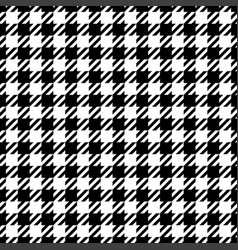 Houndstooth black and white fabric seamless Vector Image