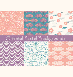 Chinese Seamless Patterns With Oriental Clouds On Vector Image Chinese Seamless Patterns With Oriental Clouds On Vector Image