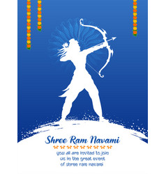 Shree ram navami celebration background Royalty Free Vector