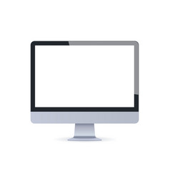 Modern desktop monitor mockup blank empty screen Vector Image