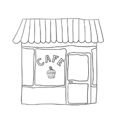 Cartoon of street cafe Royalty Free Vector Image