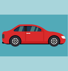 car from the side - realistic vector image