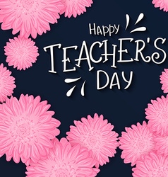 Happy teachers day card with teacher and boy Vector Image