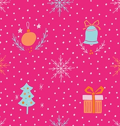 Hand drawn seamless pattern with christmas design Vector Image