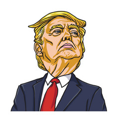 President united states donald trump Royalty Free Vector