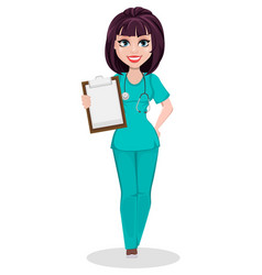 Doctor woman professional medical staff Royalty Free Vector