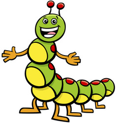 Caterpillar insect cartoon Royalty Free Vector Image