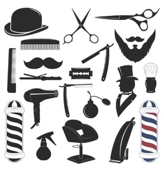 Barbershop tool collection Royalty Free Vector Image