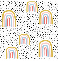 Seamless childish pattern with cute hand drawn Vector Image