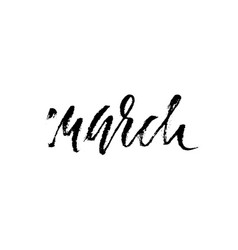 Hand Drawn Typography Lettering March Month Vector Image