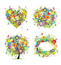 Floral tree Royalty Free Vector Image - VectorStock