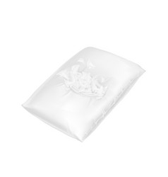 3d realistic torn pillow template mockup vector image
