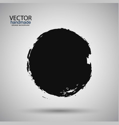 Hand drawn circle shape label logo design Vector Image