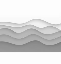 Abstract overlap wavy background paper cut Vector Image