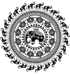 Stylized decorated elephant Royalty Free Vector Image