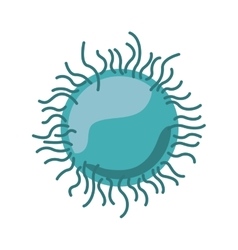 Monochrome silhouette with bacteria or virus Vector Image