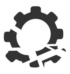 Broken cog icon Royalty Free Vector Image - VectorStock