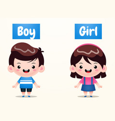 Boys Girls Flashcards Vector Images (over 200)