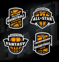 Basketball logo american sports symbol and icon Vector Image