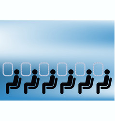 Airplane passengers Royalty Free Vector Image - VectorStock
