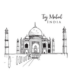 Drawing sketch gwalior fort in madhya pradesh Vector Image