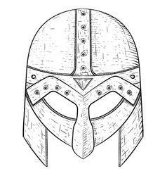 Featured image of post Real Viking Helmet Drawing Hand drawn icon of viking helmet horn steel headgear