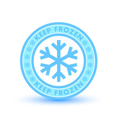 Frozen product logo snow and winter snowflakes Vector Image