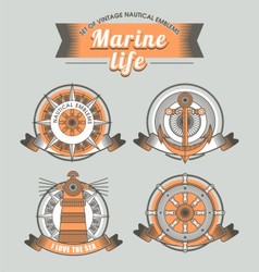 Marine emblem Royalty Free Vector Image - VectorStock