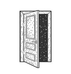 Door Drawing Open Vector Images Over 2 0