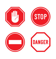 Stop hand sign Royalty Free Vector Image - VectorStock