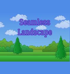 Landscape summer forest Royalty Free Vector Image