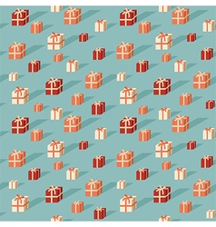 Seamless gift present boxes pattern Royalty Free Vector