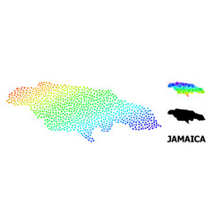 Dot Map Of Jamaica Spectral Dot Map Jamaica Royalty Free Vector Image