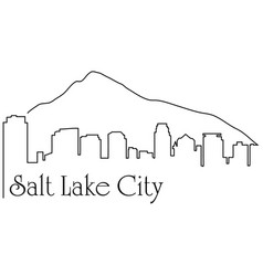 Salt lake city utah skyline city silhouette Vector Image