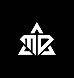 Md monogram logo with diamond shape and ring Vector Image