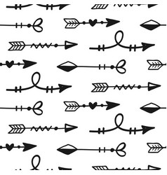 Hand drawn arrows seamless pattern doodle Vector Image