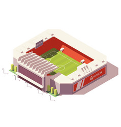 Isometric soccer arena Royalty Free Vector Image