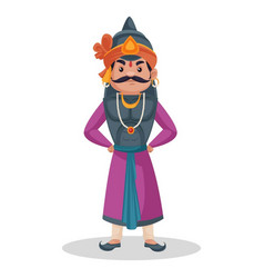 Maharana pratap cartoon character Royalty Free Vector Image