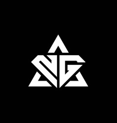 Ng monogram logo with sharped shape design Vector Image