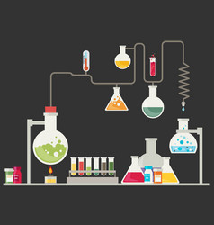 Chemistry infographics template showing various Vector Image