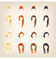Assortment of female blond hair Royalty Free Vector Image