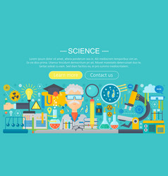 Science concept info graphic in flat design style Vector Image