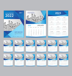 desk calendar 2022 design july 2022 template vector image