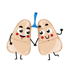 Lung character Royalty Free Vector Image - VectorStock