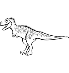 Cartoon diplodocus dinosaur coloring page Vector Image