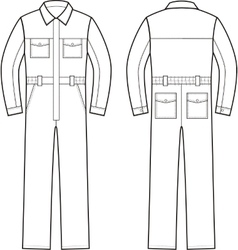 Work overalls Front and back Royalty Free Vector Image
