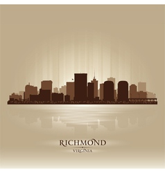 Richmond virginia city skyline silhouette Vector Image